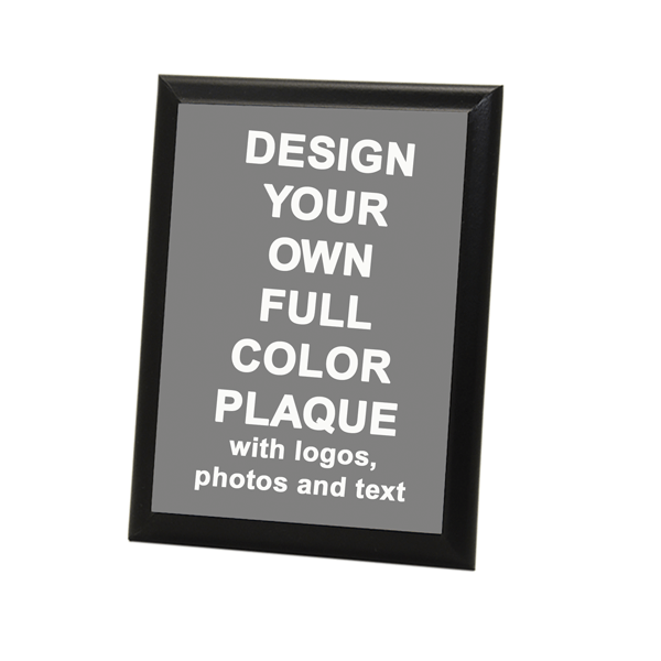 Full Color 6" x 8" Black Edge Photo Plaque