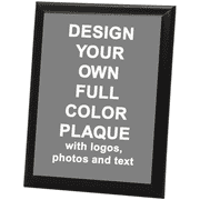 Full Color 9" x 12" Black Edge Photo Plaque