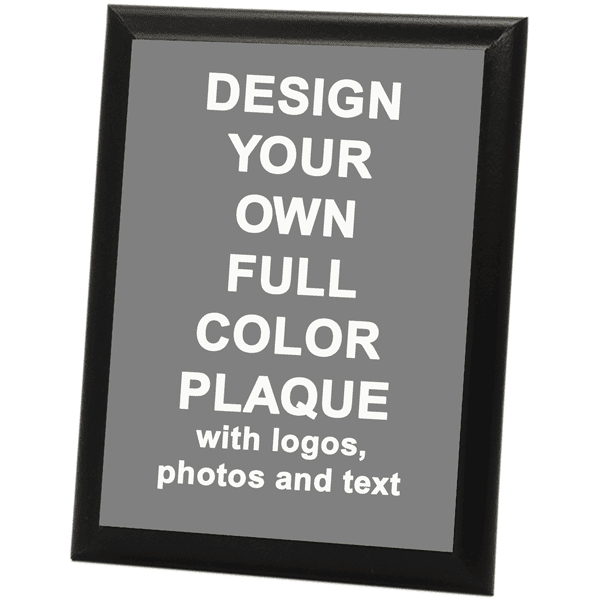 Full Color 9" x 12" Black Edge Photo Plaque
