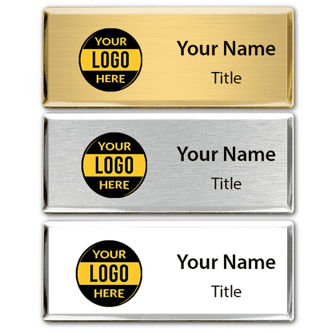 Executive Full Color Small Rectangle Name Badges