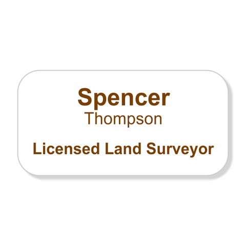 Licensed Land Surveyor Full Color Name Tag