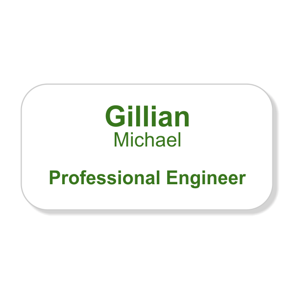 Professional Engineer Full Color Name Tag
