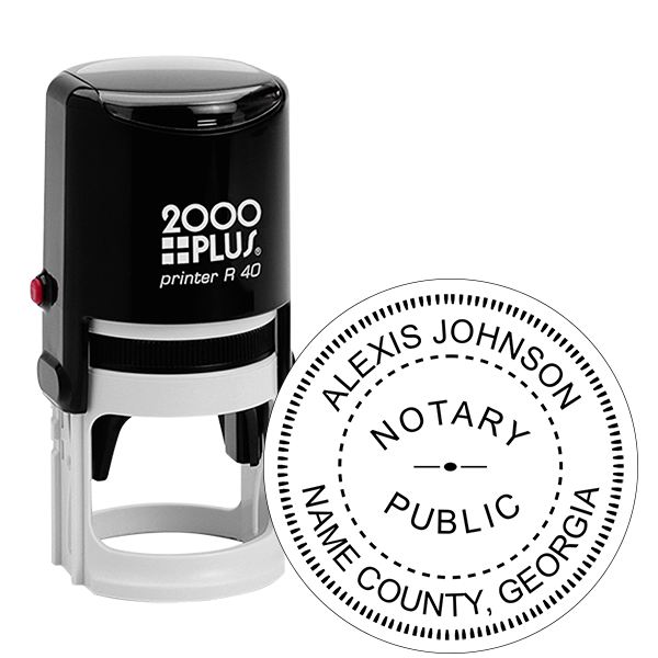 Georgia Round Notary Public Stamp