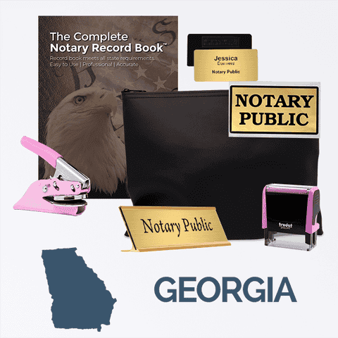 Georgia Pink Deluxe Notary Kit