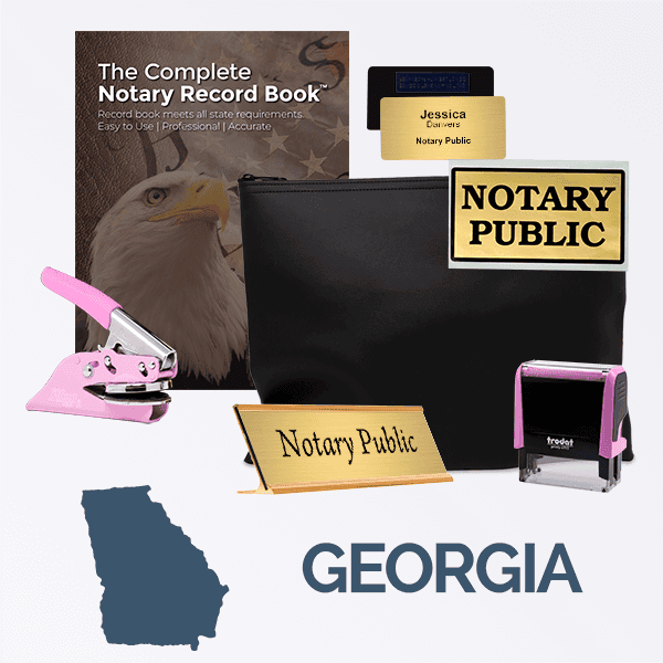 Georgia Pink Deluxe Notary Kit