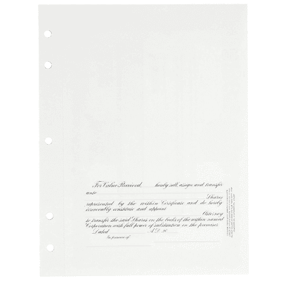 GOES KG3 Corporate Stock Certificates - alternate view