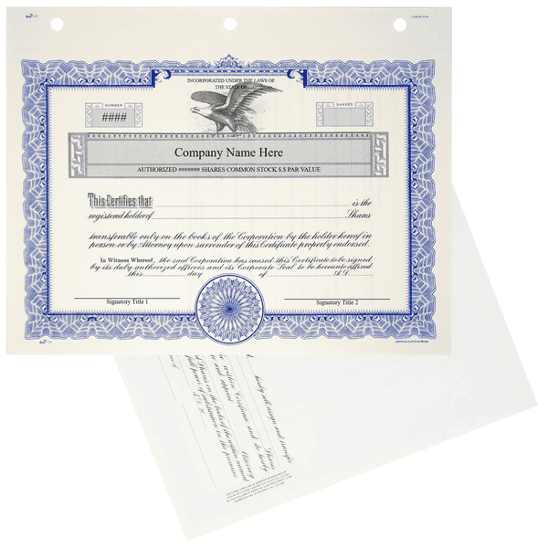 GOES KG3 Corporate Stock Certificates