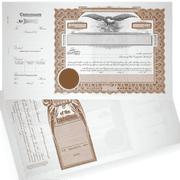 GOES 195 Blank Corporate Stock Certificates 
