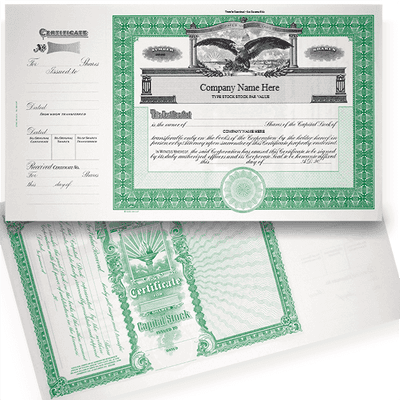 GOES 364 Capital Stock Certificates | Quantity of 20 or More
