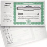 GOES 722 Blank Standard Stock Certificates 
