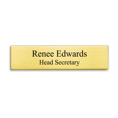 Gold Military Style Name Tag | Two Line