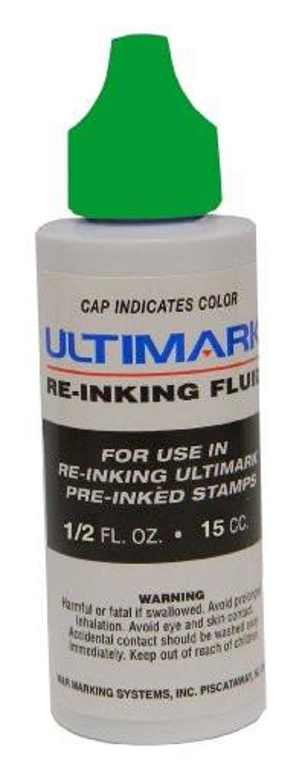 Ultimark Green 1/2 oz Refill Ink Bottle