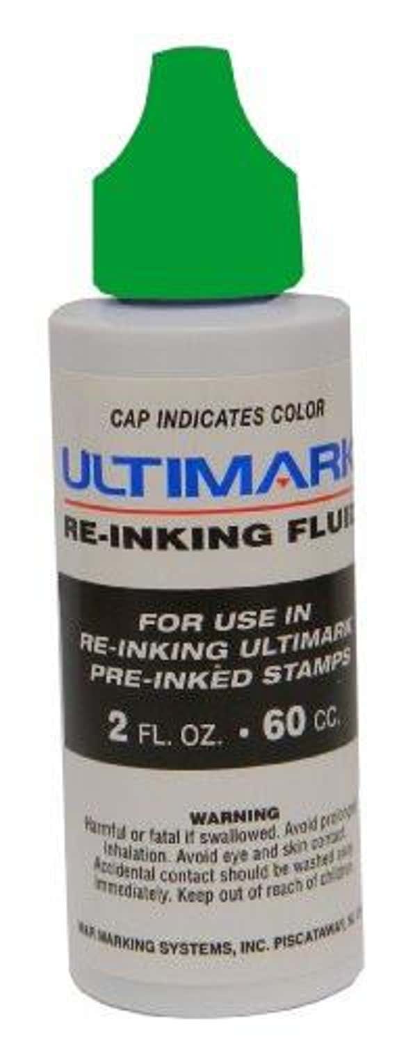 Ultimark Green 2oz Refill Ink Bottle