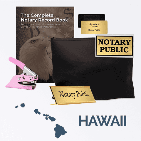Hawaii Pink Deluxe Notary Kit