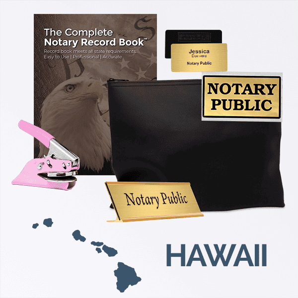 Hawaii Pink Deluxe Notary Kit