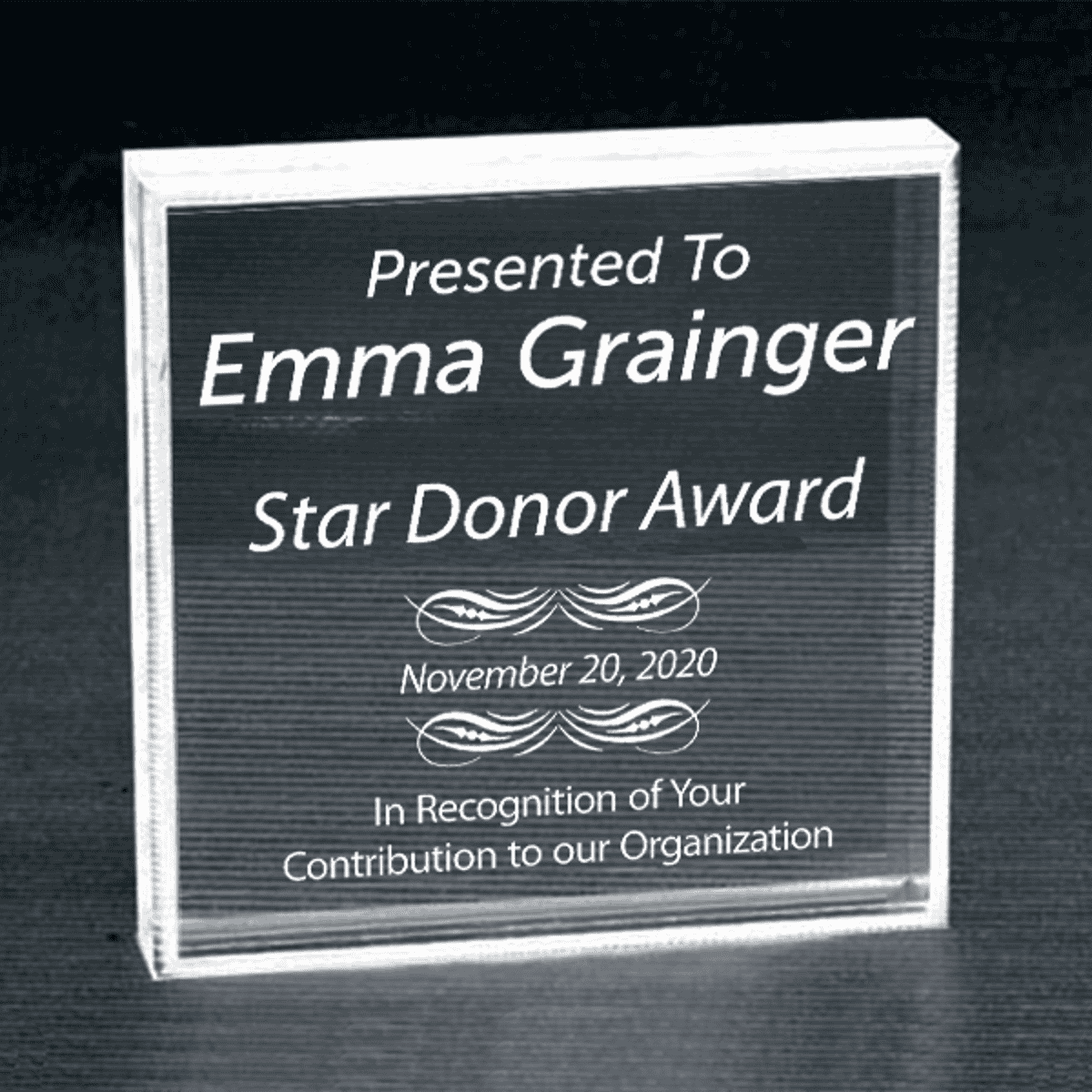 Honorary Donor Clear Paperweight
