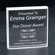 Honorary Donor Clear Paperweight