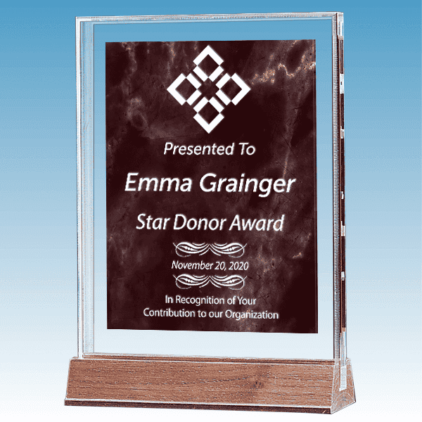 Honorary Donor Marble Ruby Acrylic Award