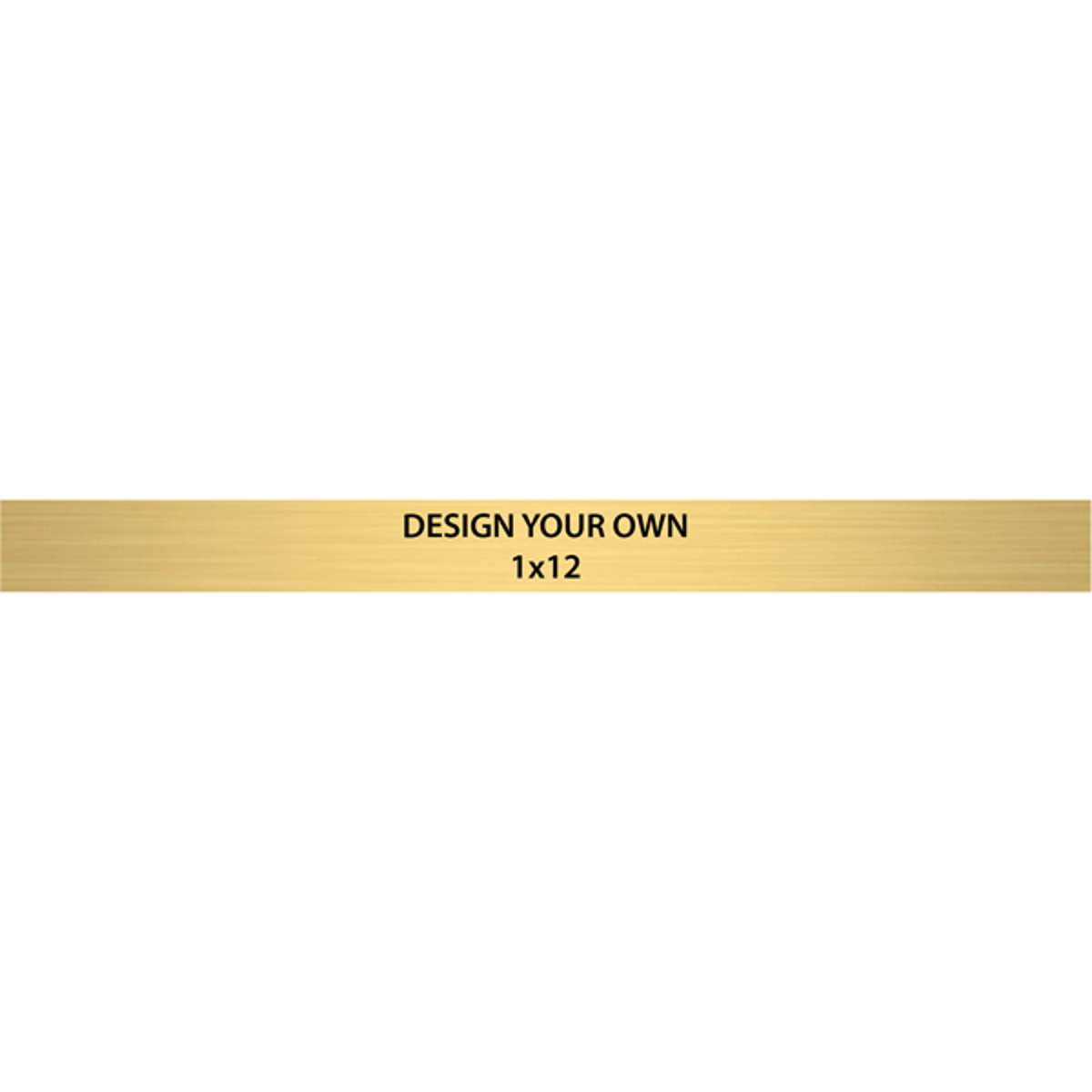 Horizontal Engraved Heavy Brass Signs 1" x 12"