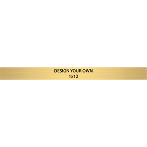 Horizontal Engraved Heavy Brass Signs 1" x 12"