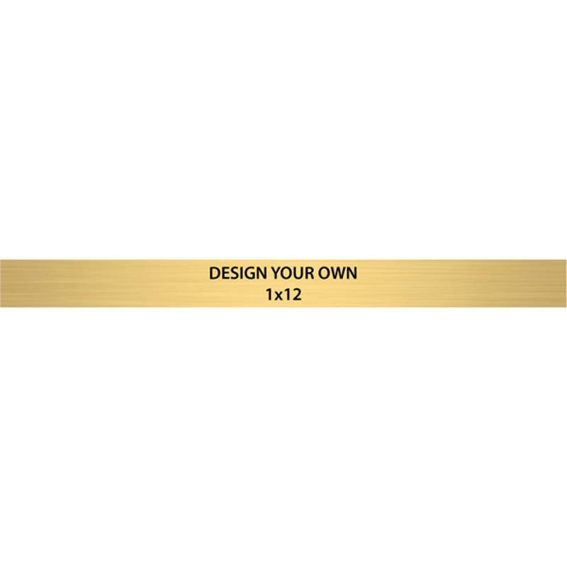 Horizontal Engraved Heavy Brass Signs 1" x 12"