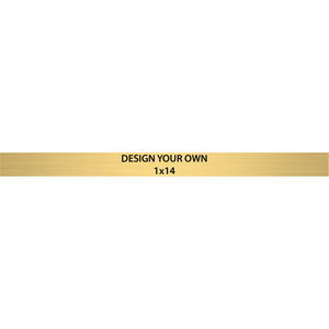 Horizontal Engraved Heavy Brass Signs 1" x 14"