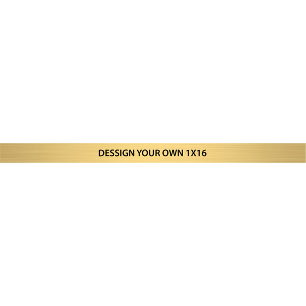 Horizontal Engraved Heavy Brass Signs 1" x 16"