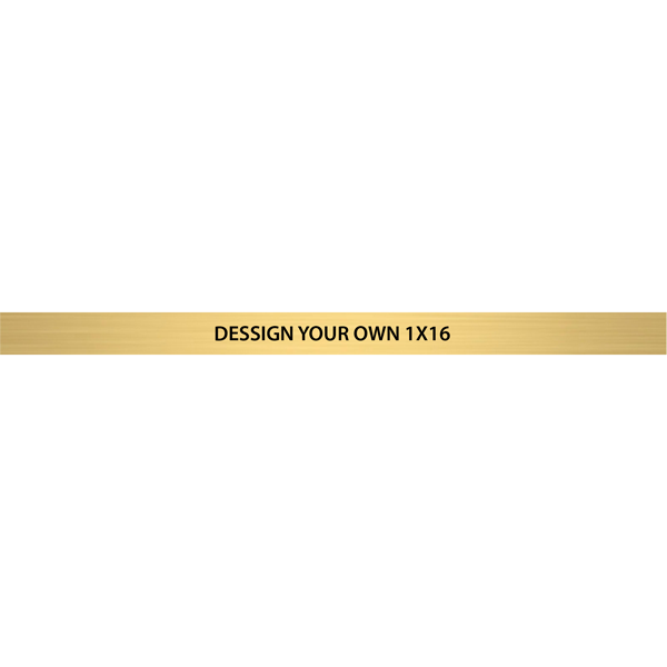 Horizontal Engraved Heavy Brass Signs 1" x 16"