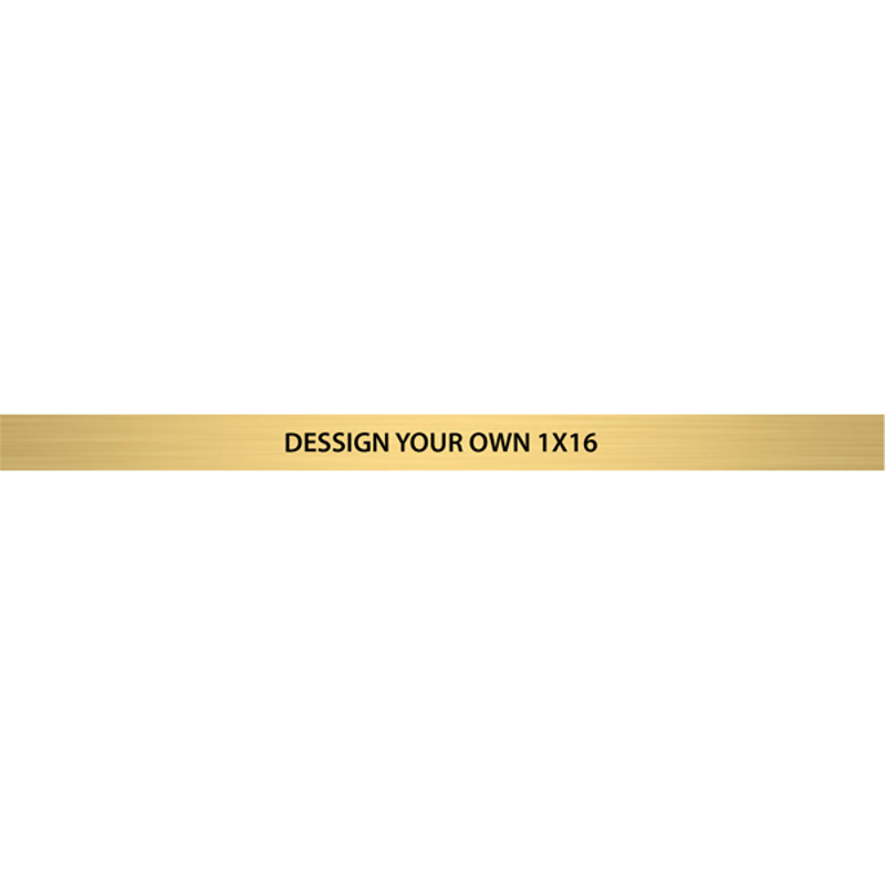 Horizontal Engraved Heavy Brass Signs 1" x 16"