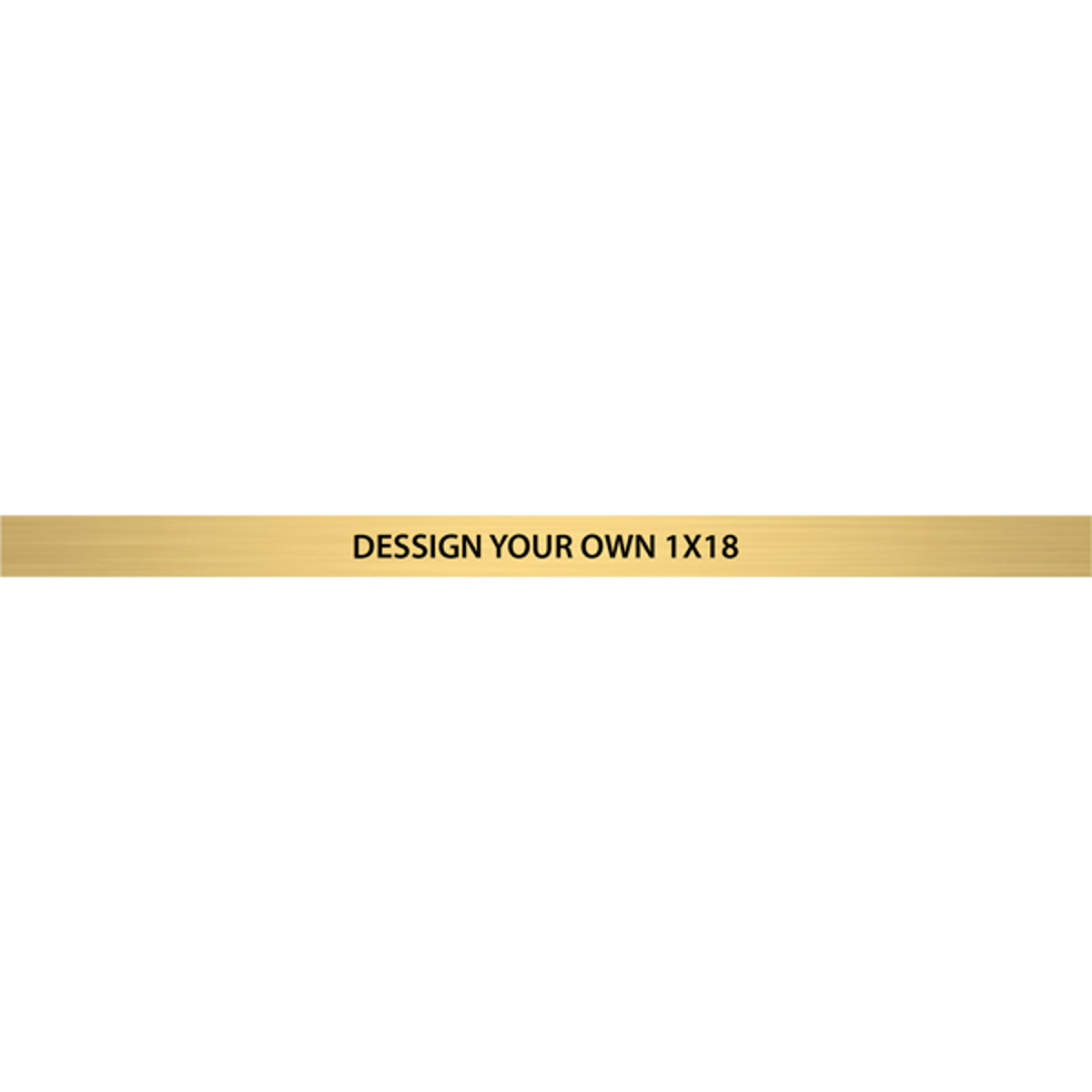 Horizontal Engraved Heavy Brass Signs 1" x 18"