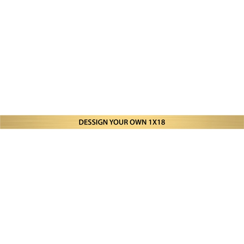 Horizontal Engraved Heavy Brass Signs 1" x 18"