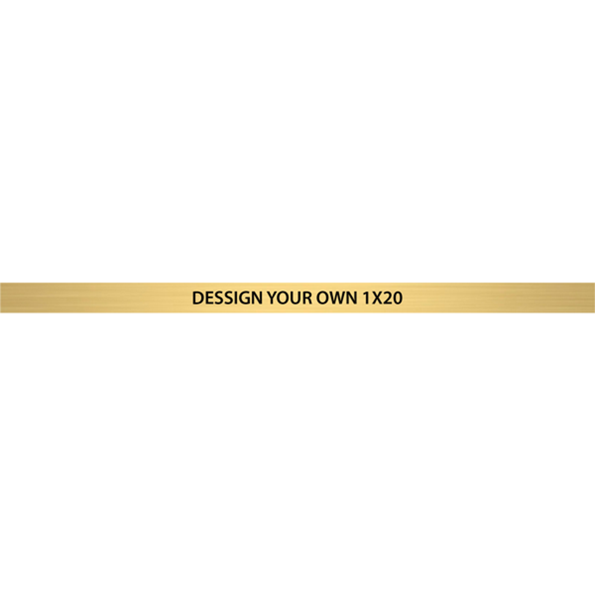Horizontal Engraved Heavy Brass Signs 1" x 20"