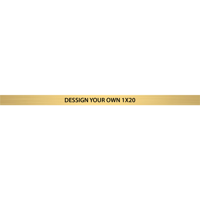 Horizontal Engraved Heavy Brass Signs 1" x 20"