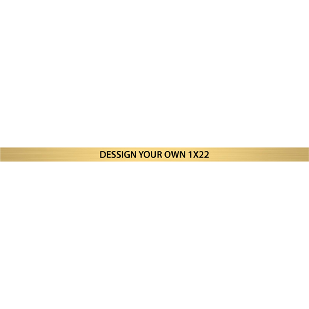 Horizontal Engraved Heavy Brass Signs 1" x 22"