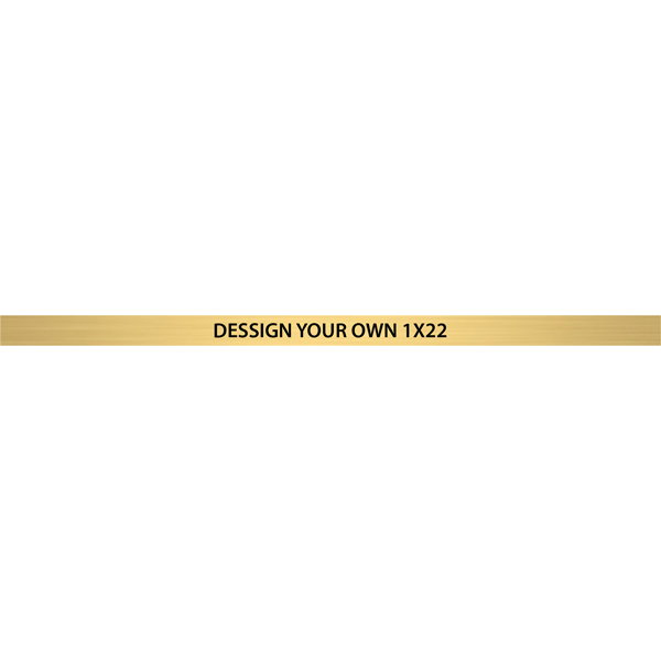 Horizontal Engraved Heavy Brass Signs 1" x 22"