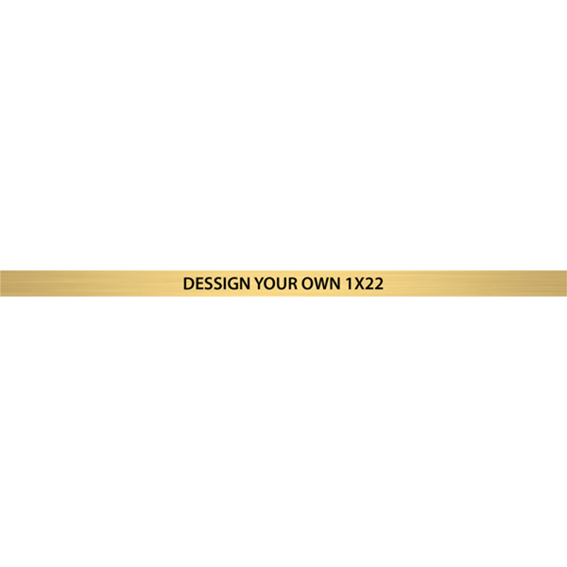 Horizontal Engraved Heavy Brass Signs 1" x 22"