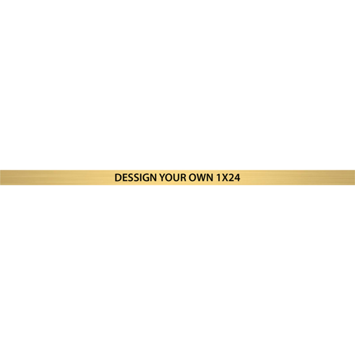 Horizontal Engraved Heavy Brass Signs 1" x 24"