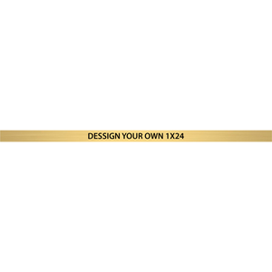 Horizontal Engraved Heavy Brass Signs 1" x 24"