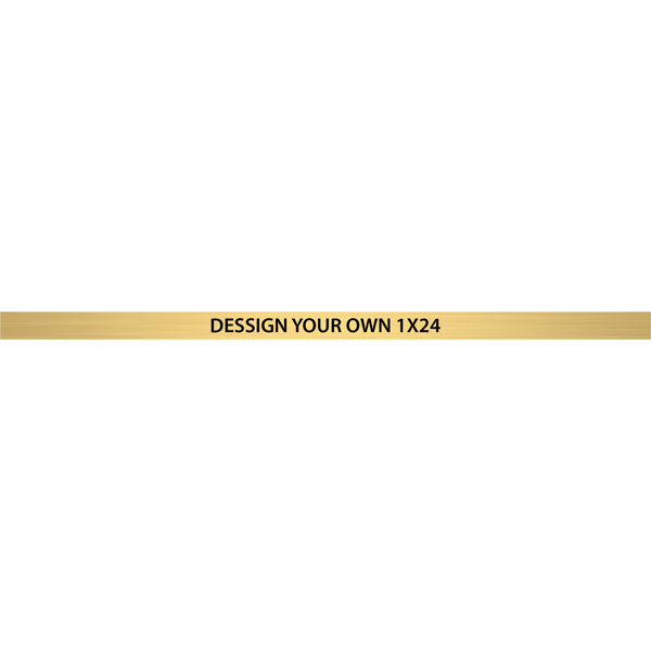 Horizontal Engraved Heavy Brass Signs 1" x 24"