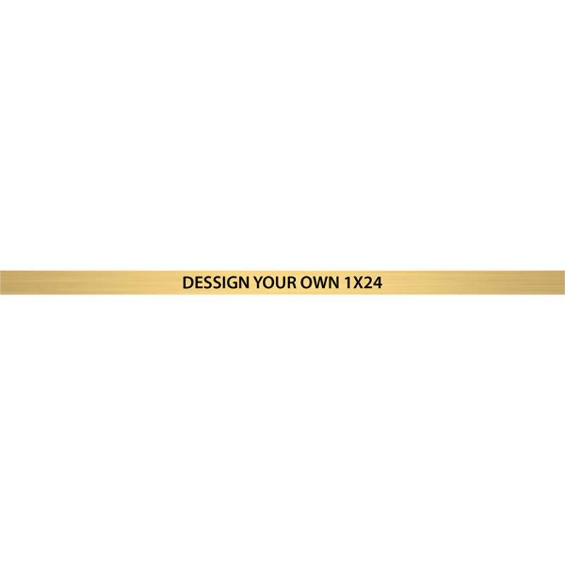 Horizontal Engraved Heavy Brass Signs 1" x 24"
