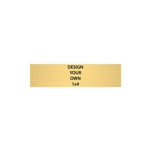 Horizontal Engraved Heavy Brass Signs 1" x 4"