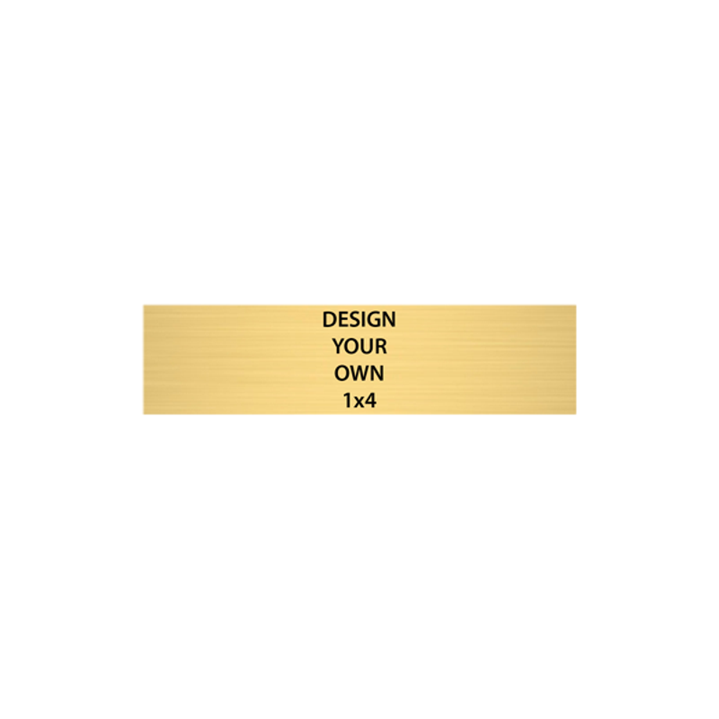 Horizontal Engraved Heavy Brass Signs 1" x 4"