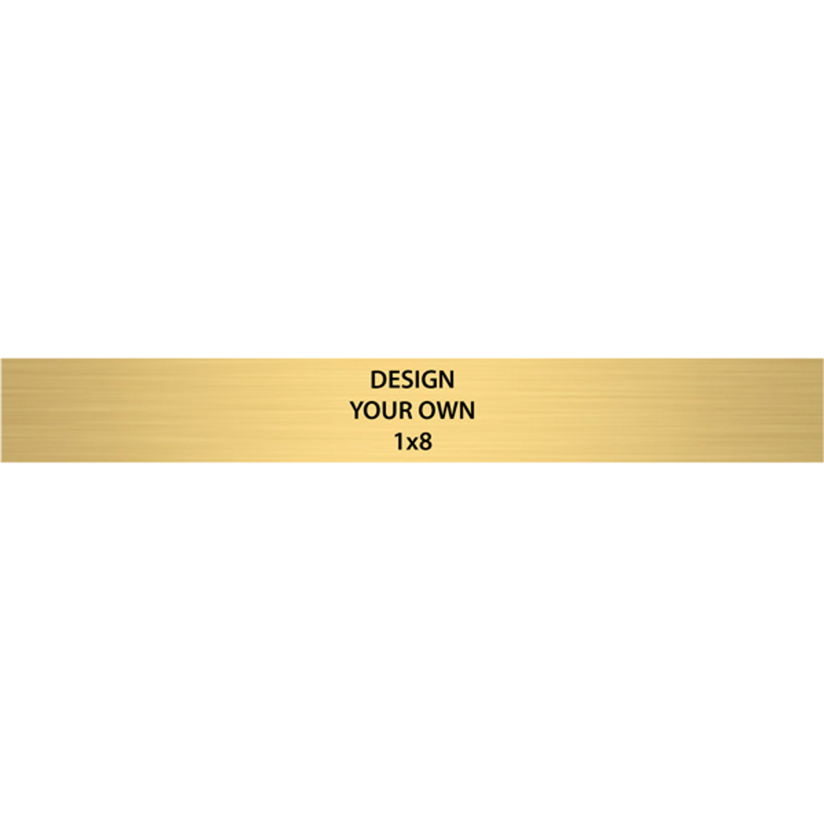 Horizontal Engraved Heavy Brass Signs 1" x 8"