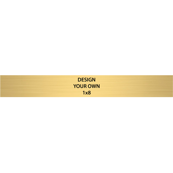 Horizontal Engraved Heavy Brass Signs 1" x 8"