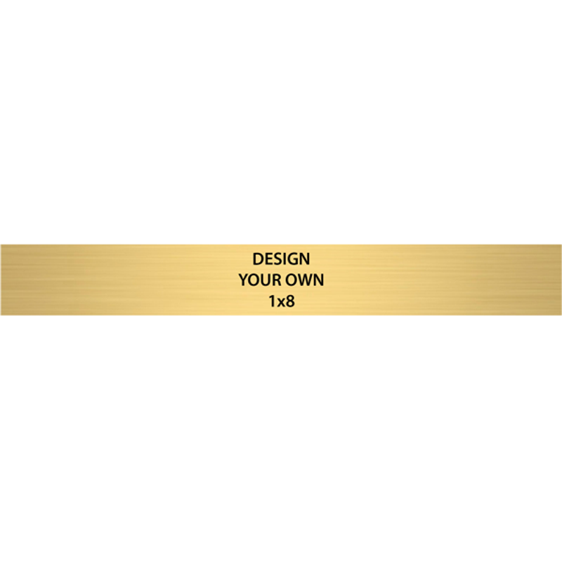 Horizontal Engraved Heavy Brass Signs 1" x 8"