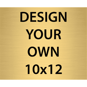 Horizontal Engraved Heavy Brass Signs 10" x 12"