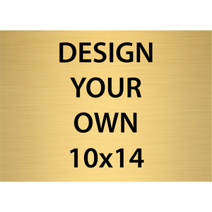Horizontal Engraved Heavy Brass Signs 10" x 14"