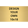 Horizontal Engraved Heavy Brass Signs 10" x 18"