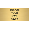 Horizontal Engraved Heavy Brass Signs 10" x 22"
