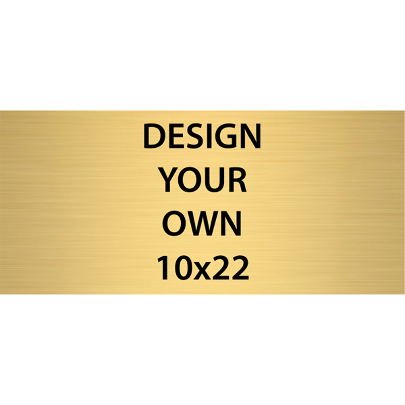 Horizontal Engraved Heavy Brass Signs 10" x 22"